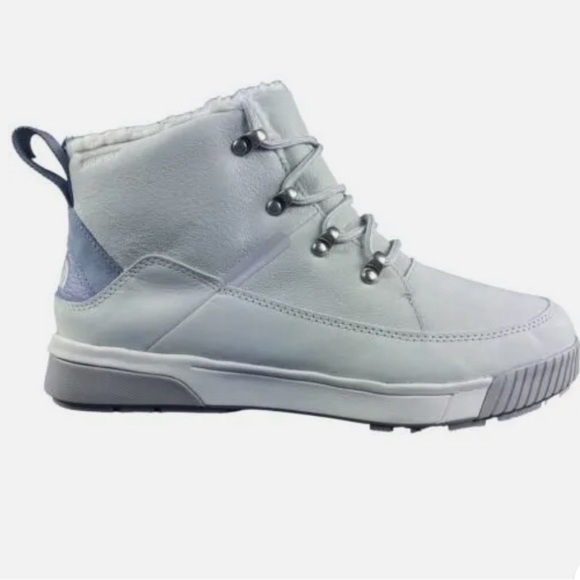 The North Face Women's Sierra Mid Lace WP Gardenia White Grey Boots - Picture 1 of 6